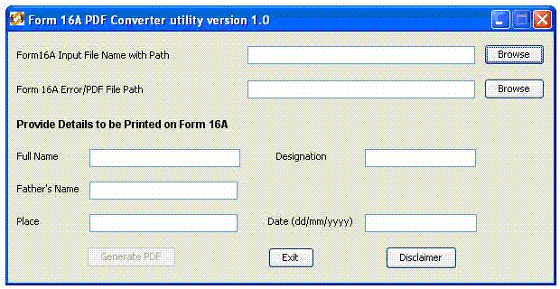form 16 pdf converter utility  nsdl tds